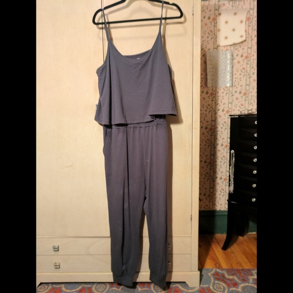 grey loungewear jumpsuit